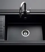 سینک گرانیتی مشکی اکلیل دار